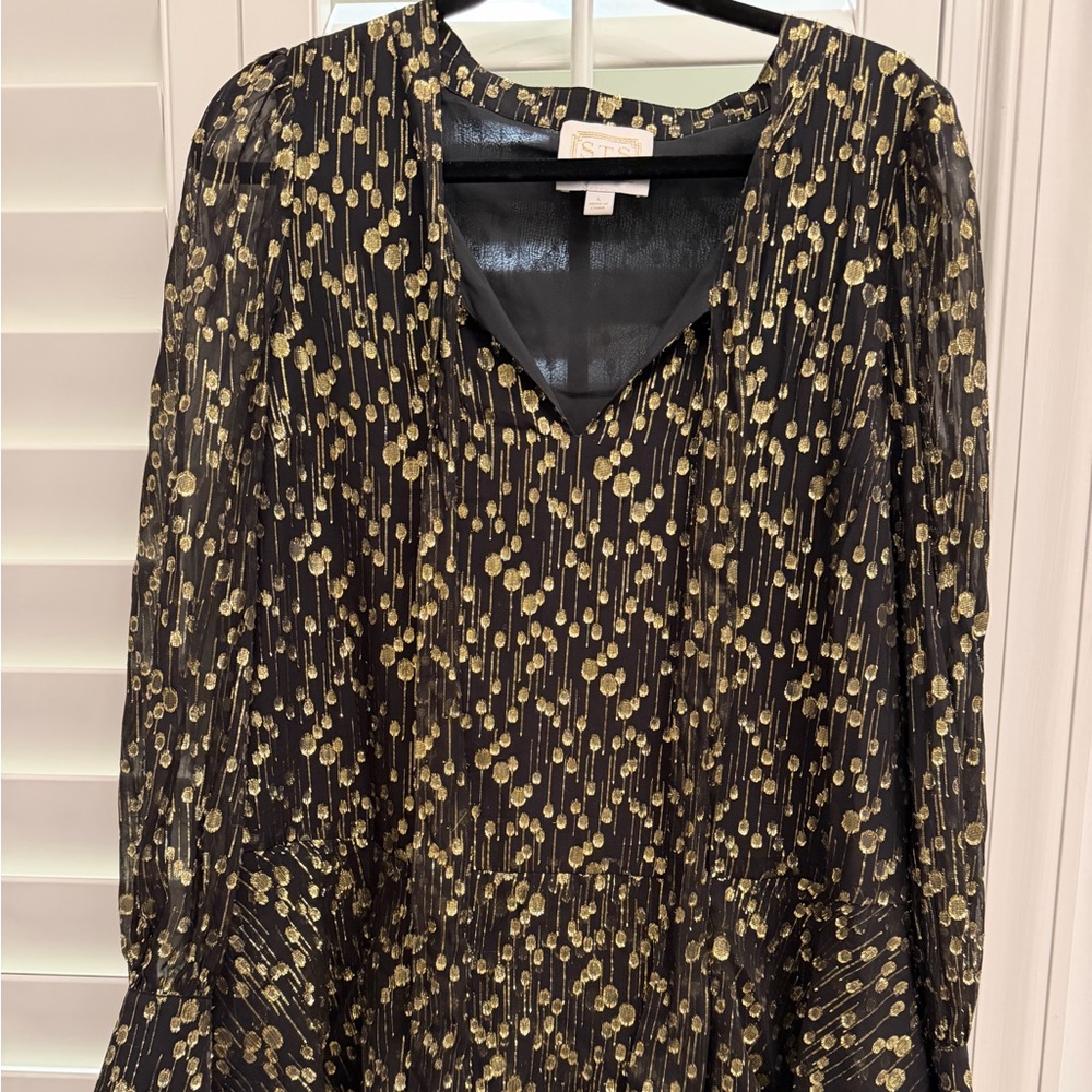 Sail to Sable  Black and Gold Women's Dress